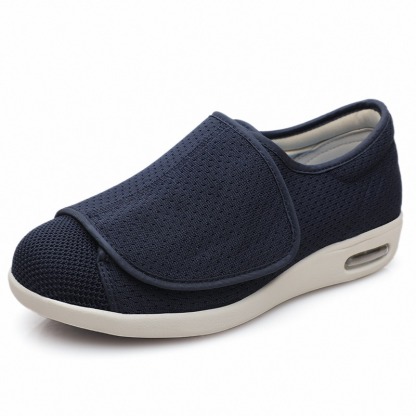 [For Swollen Feet + Plus Size] - Men's Comfortable Unisex Wide Walking Shoes - Deep Blue-SOFTSFEEL