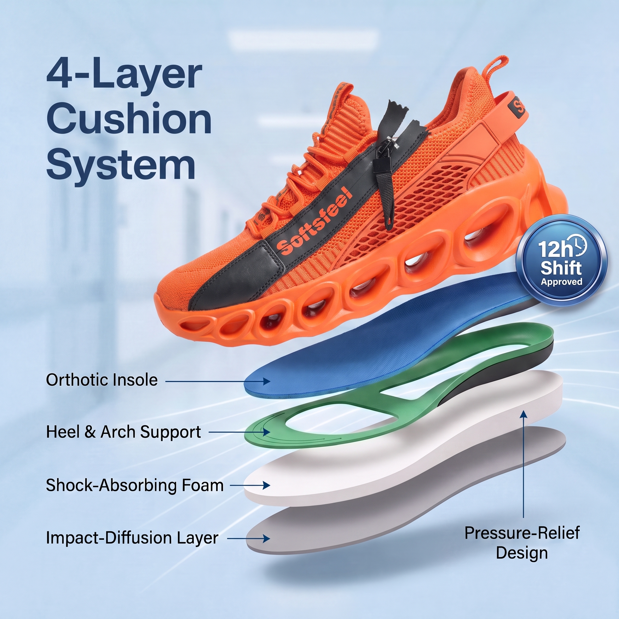 Men's Cloud Wanderer V7 - Orange