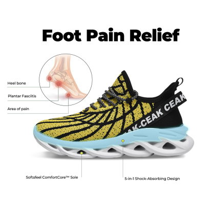 Softsfeel® Women's Cloud Strider V1 - Black Yellow