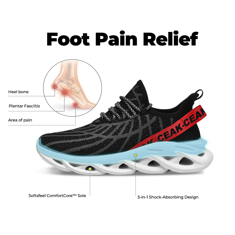 Softsfeel® Women's Cloud Strider V1 - Black Red