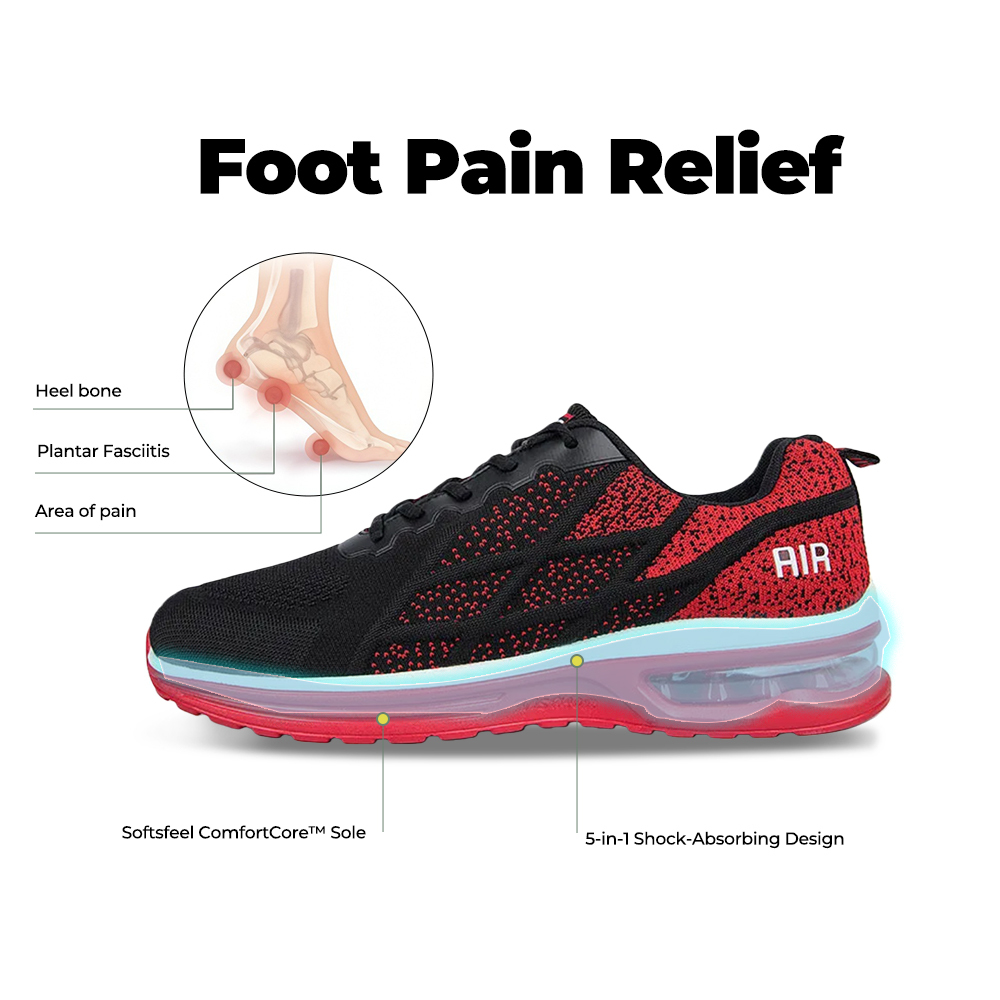 Softsfeel® Women's AirCush Lite Core V1 - Black/Red