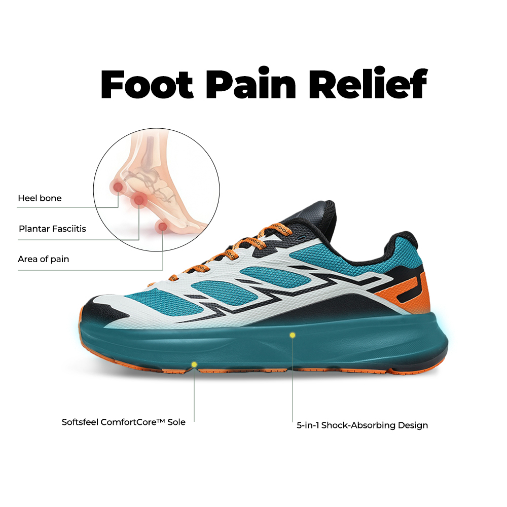 Men's WideToe Grip V1 - Sunset Orange & Basalt Gray