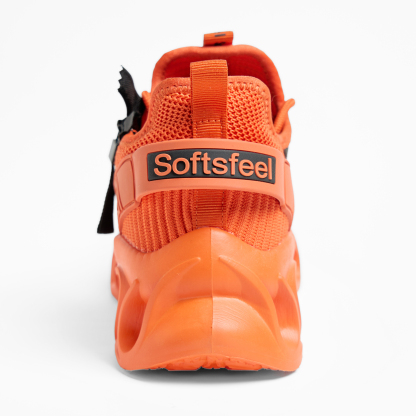 Softsfeel® Men's Side-Zip ComfortFit Walking Shoes - Orange