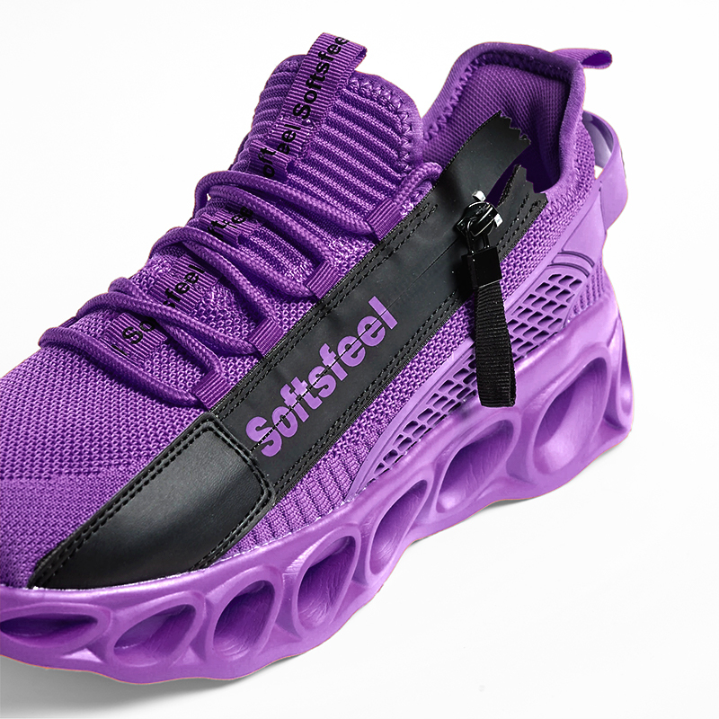 Softsfeel® Men's Side-Zip ComfortFit Walking Shoes - Purple