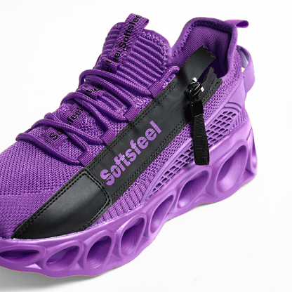 Softsfeel® Men's Side-Zip ComfortFit Walking Shoes - Purple