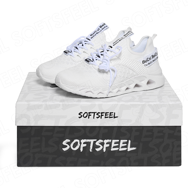 Softsfeel Men's AirCushion Shoes - White-SOFTSFEEL