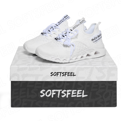 Softsfeel Men's AirCushion Shoes - White-SOFTSFEEL