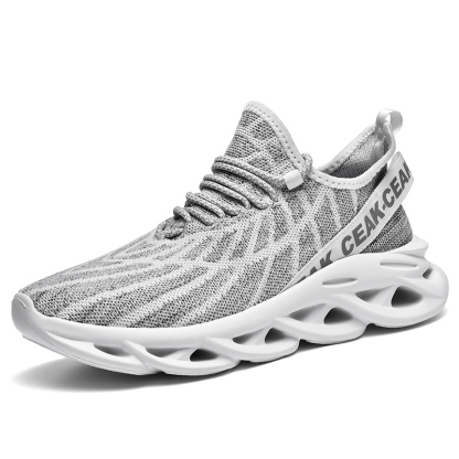 Men's Ortho Stretch Cushion Shoes - Gray-SOFTSFEEL