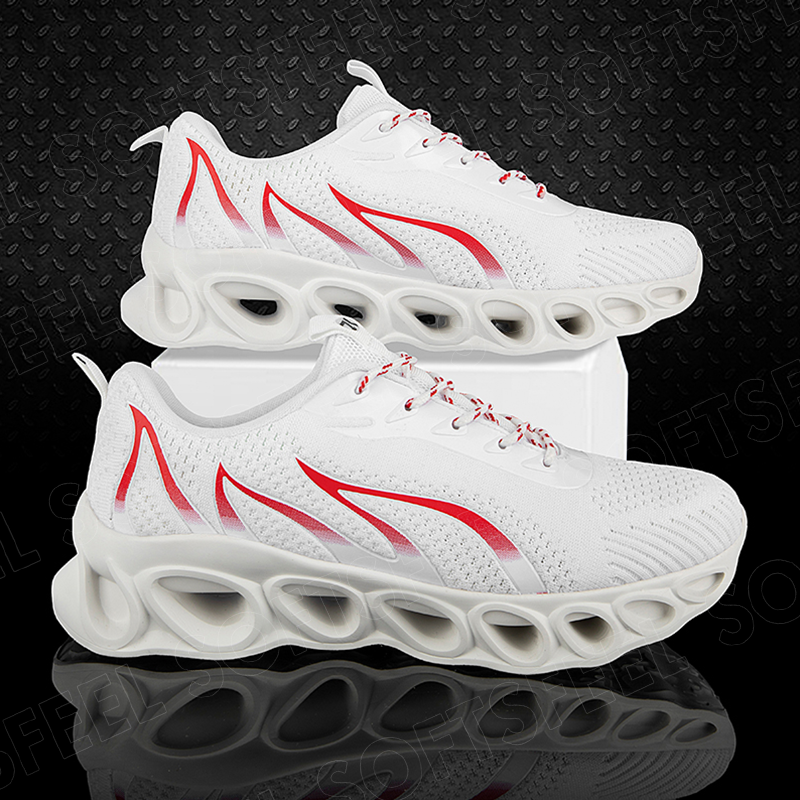 Softsfeel Men's Relieve Foot Pain Perfect Walking Shoes - White-SOFTSFEEL