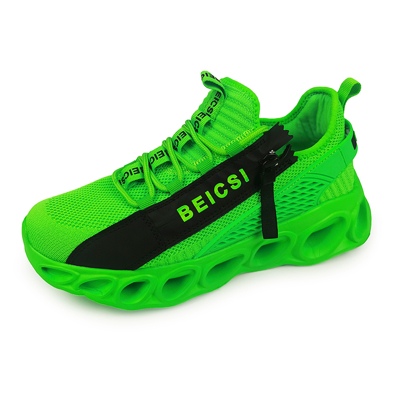 Softsfeel Men's Side-Zip ComfortFit Walking Shoes - Green-SOFTSFEEL
