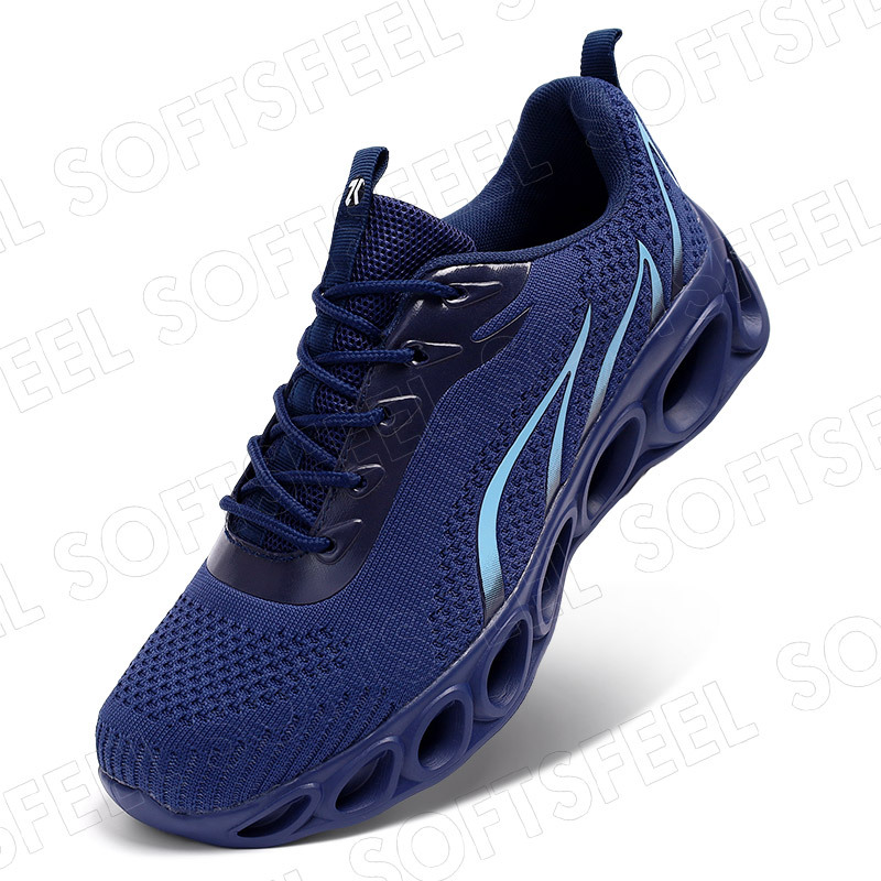 Softsfeel Men's Relieve Foot Pain Perfect Walking Shoes - Dark Blue-SOFTSFEEL