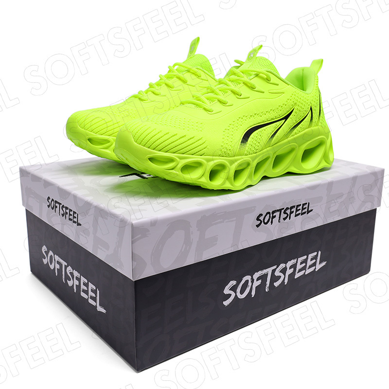 Softsfeel Men's Relieve Foot Pain Perfect Walking Shoes - Fluorescent Green-SOFTSFEEL