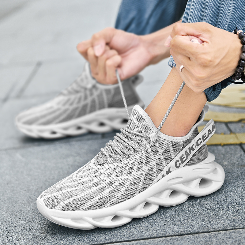 Women's Ortho Stretch Cushion Shoes - Gray-SOFTSFEEL