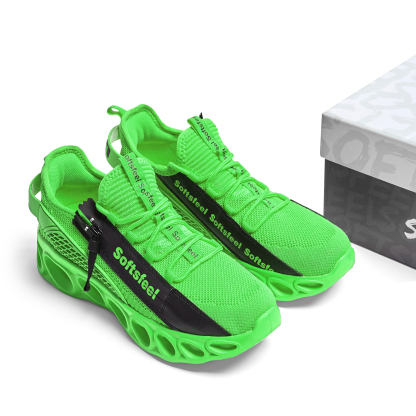 Softsfeel® Men's Side-Zip ComfortFit Walking Shoes - Green