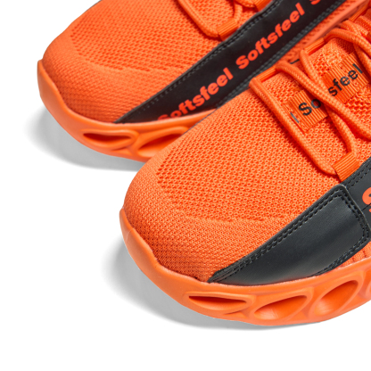 Softsfeel® Men's Side-Zip ComfortFit Walking Shoes - Orange