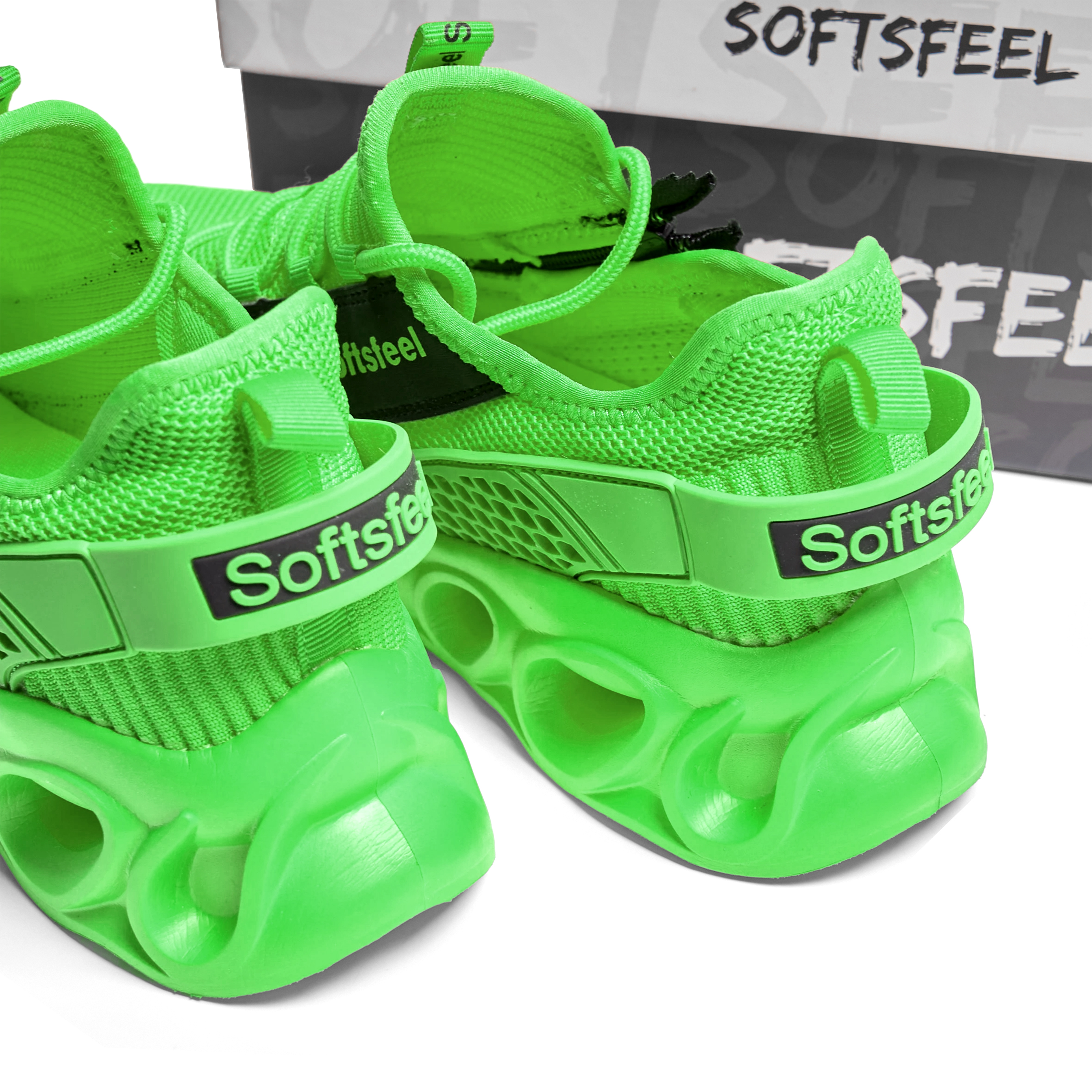 Softsfeel® Men's Side-Zip ComfortFit Walking Shoes - Green