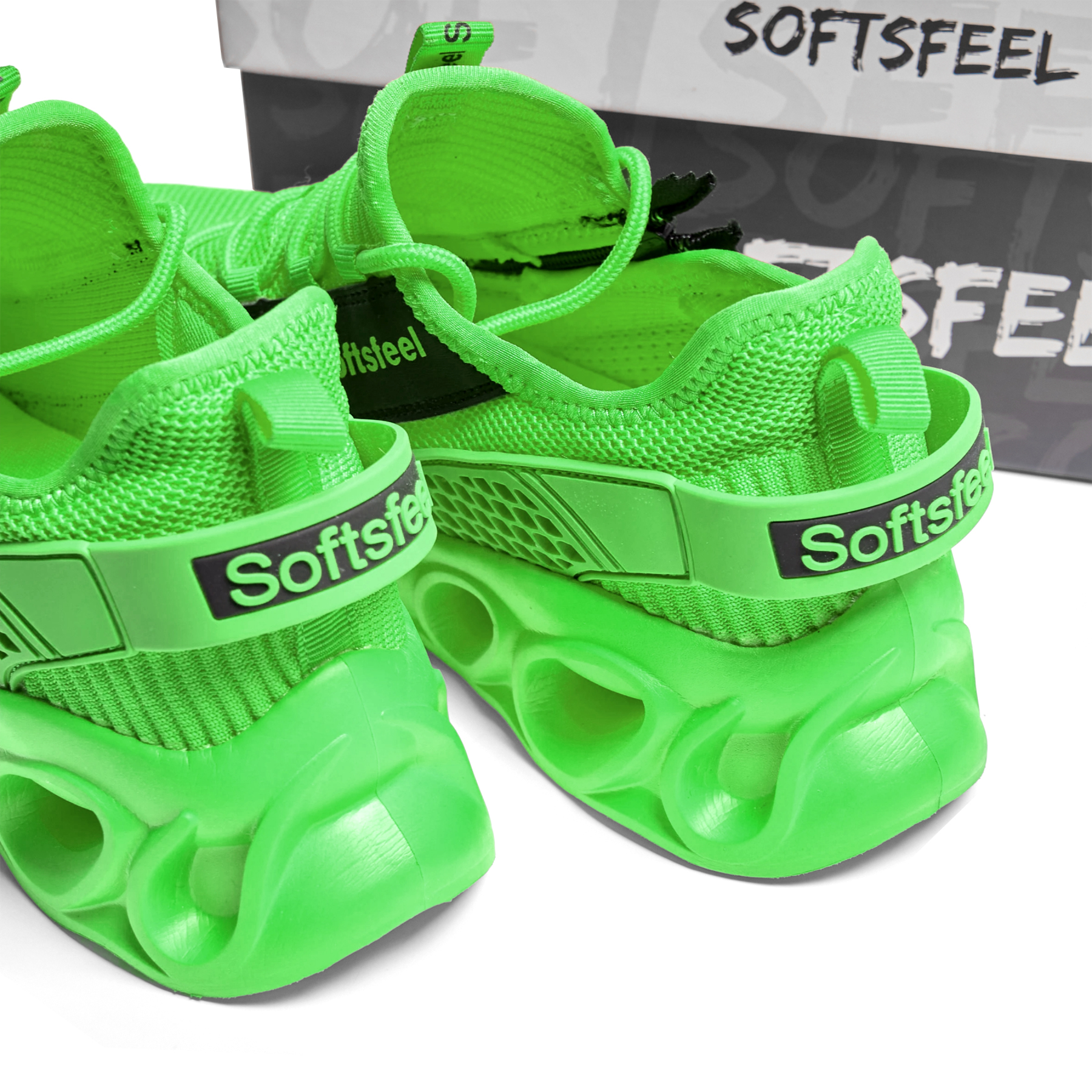 Softsfeel® Men's Side-Zip ComfortFit Walking Shoes - Green