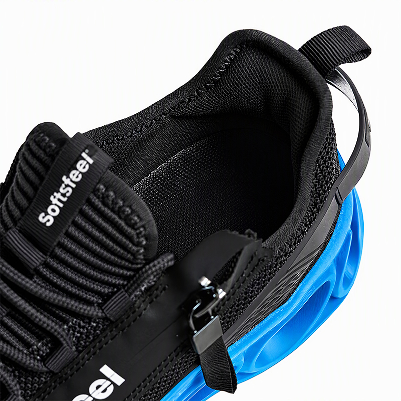 Softsfeel® Men's Side-Zip ComfortFit Walking Shoes - Black Blue