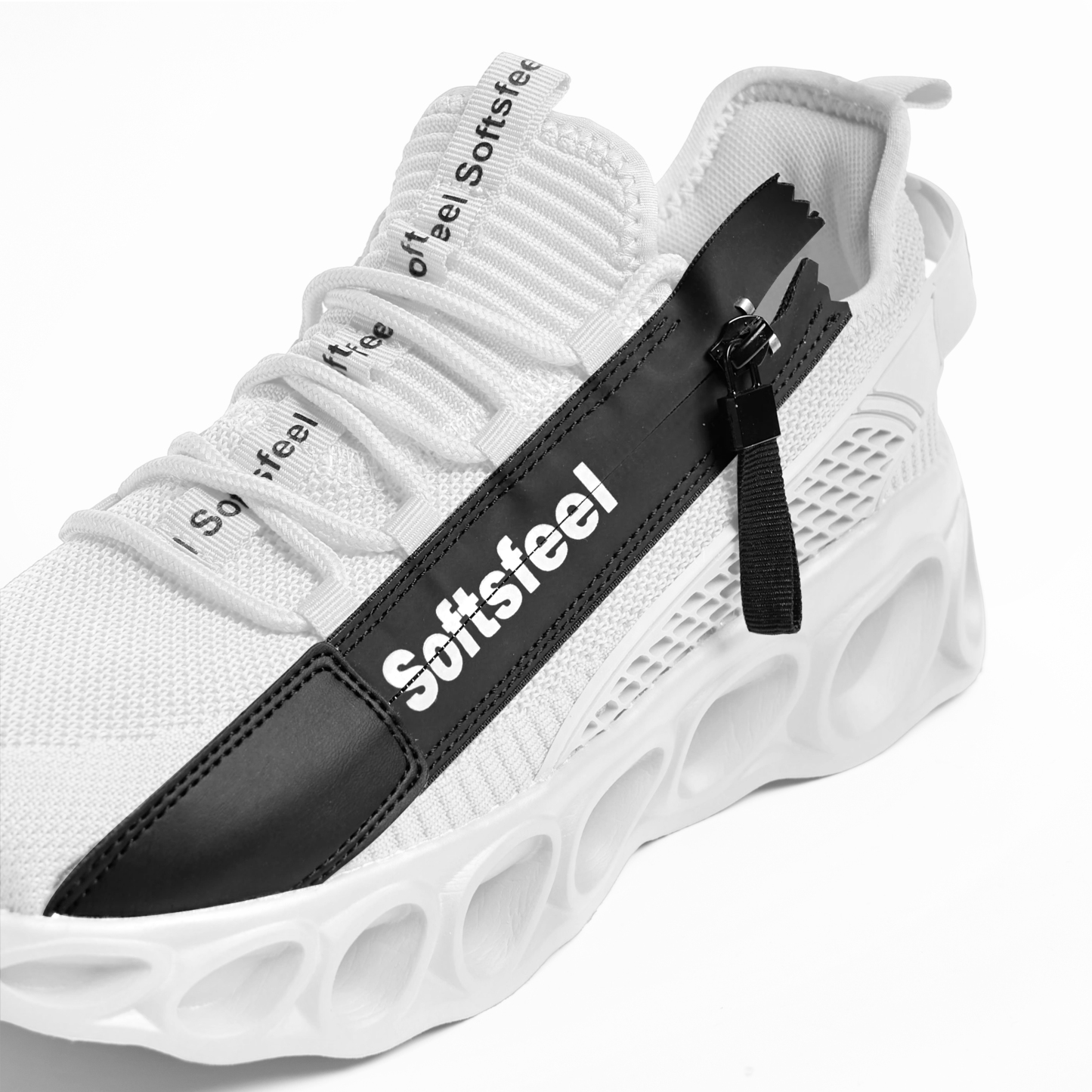 Softsfeel® Women's Side-Zip ComfortFit Walking Shoes - White