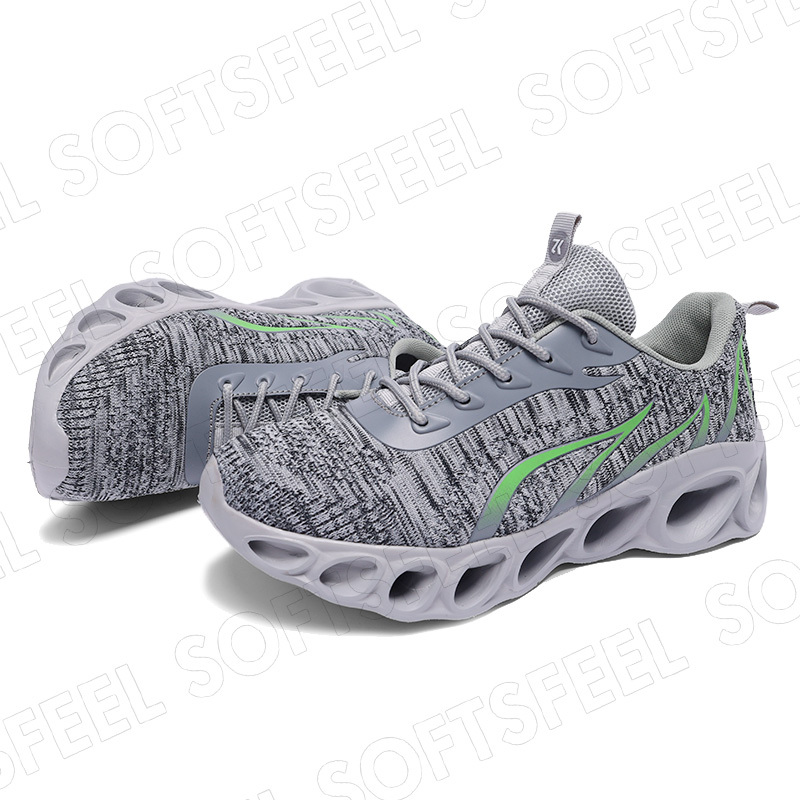 Softsfeel Men's Relieve Foot Pain Perfect Walking Shoes - Gray-SOFTSFEEL