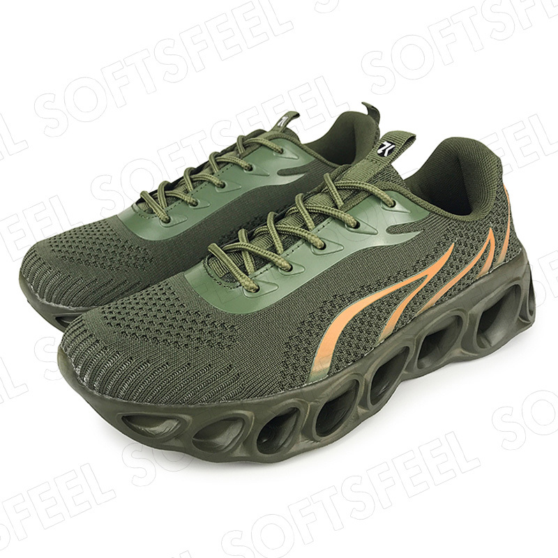 Softsfeel Men's Relieve Foot Pain Perfect Walking Shoes - Army Green-SOFTSFEEL