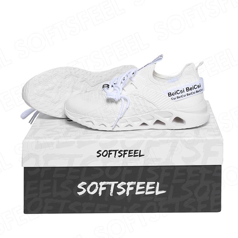 Softsfeel Men's AirCushion Shoes - White-SOFTSFEEL