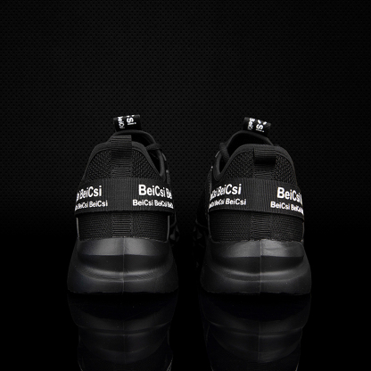 Softsfeel Men's AirCushion Shoes - Black-SOFTSFEEL