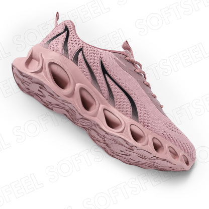 Softsfeel Men's Relieve Foot Pain Perfect Walking Shoes - Pink Black-SOFTSFEEL