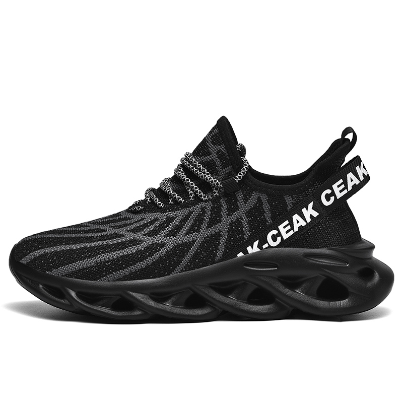 Men's Ortho Stretch Cushion Shoes - Black-SOFTSFEEL