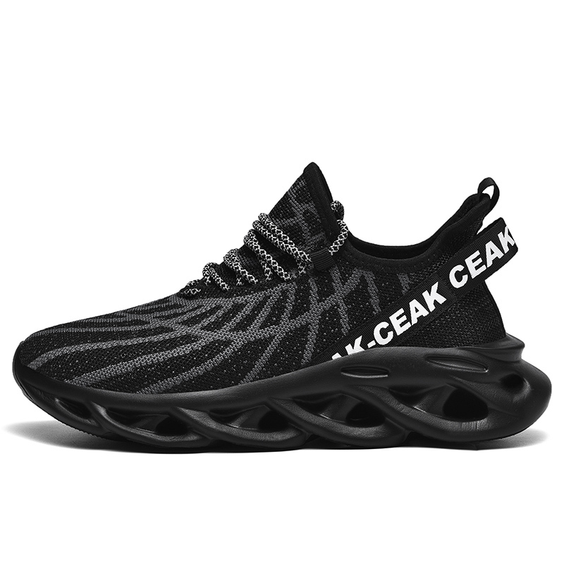 Men's Ortho Stretch Cushion Shoes - Black-SOFTSFEEL