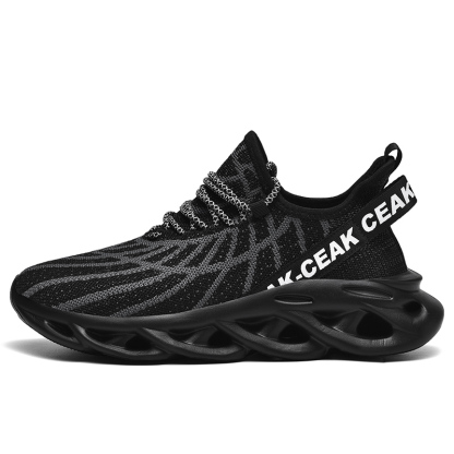 Men's Ortho Stretch Cushion Shoes - Black-SOFTSFEEL