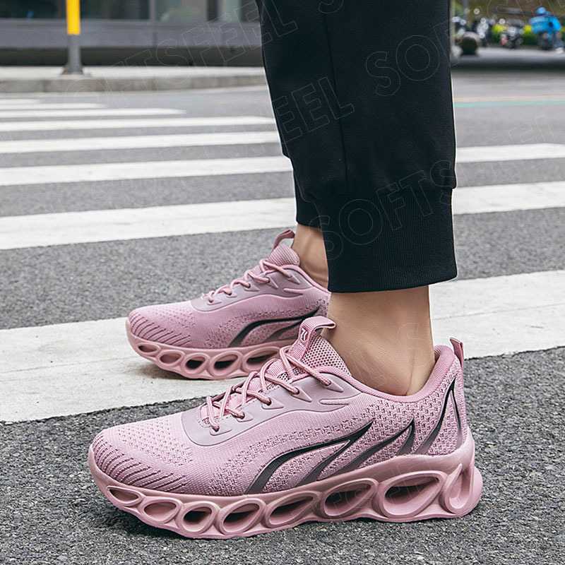 Softsfeel Men's Relieve Foot Pain Perfect Walking Shoes - Pink Black-SOFTSFEEL