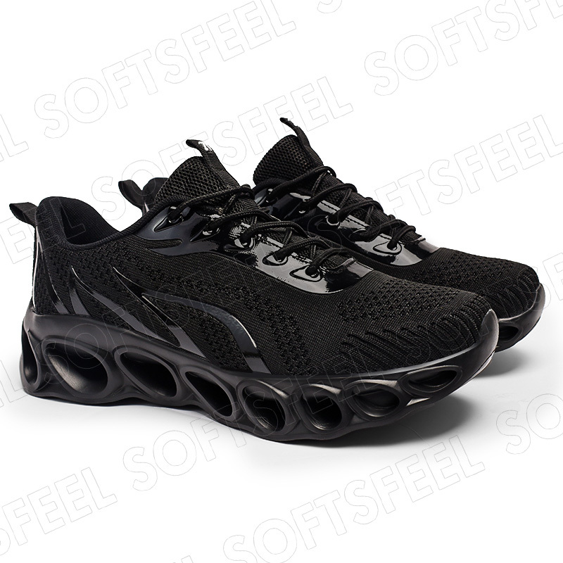 Softsfeel Men's Relieve Foot Pain Perfect Walking Shoes - Black-SOFTSFEEL