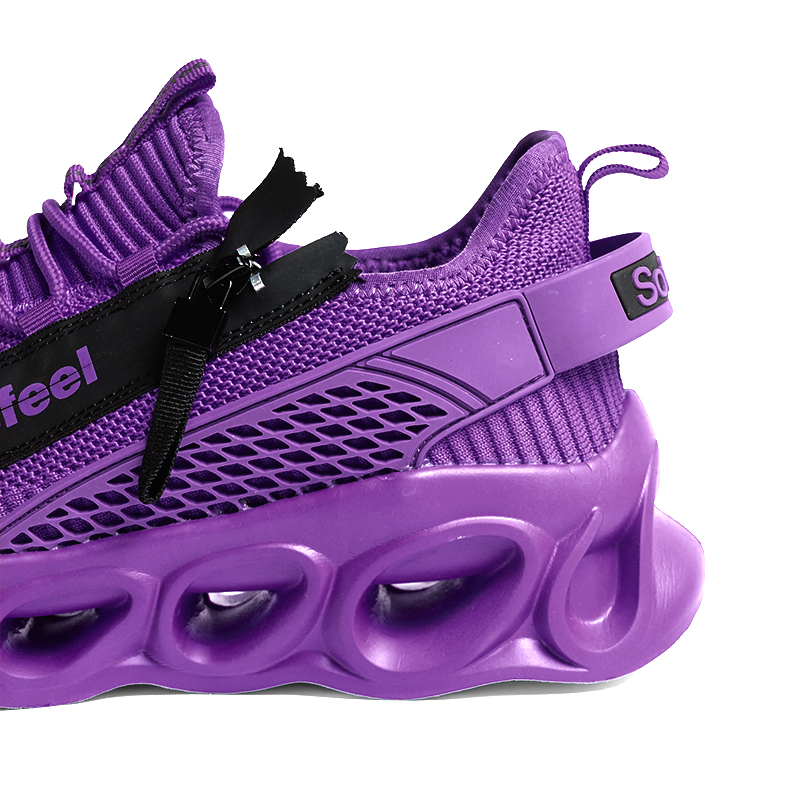 Softsfeel® Men's Side-Zip ComfortFit Walking Shoes - Purple