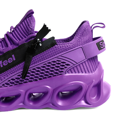 Softsfeel® Men's Side-Zip ComfortFit Walking Shoes - Purple