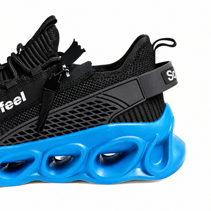 Softsfeel® Men's Side-Zip ComfortFit Walking Shoes - Black Blue
