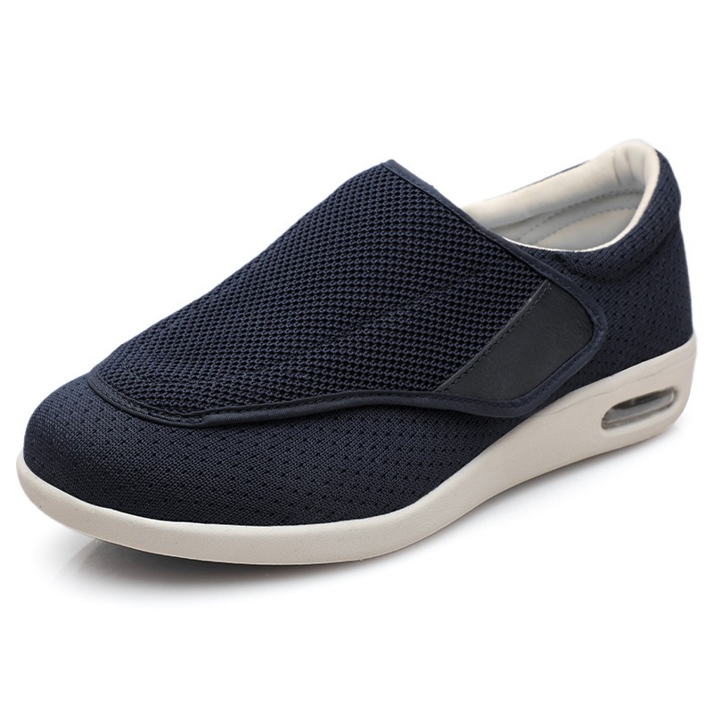 [For Swollen Feet + Plus Size] - Women's Comfortable Unisex Wide Walking Diabetic Shoes - Dark Blue-SOFTSFEEL