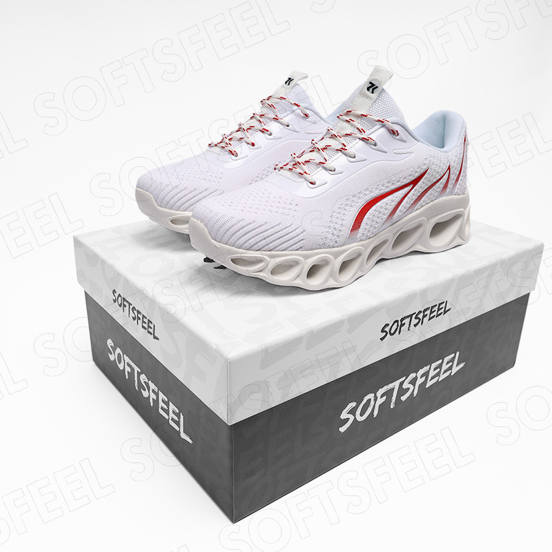 Softsfeel Men's Relieve Foot Pain Perfect Walking Shoes - White-SOFTSFEEL