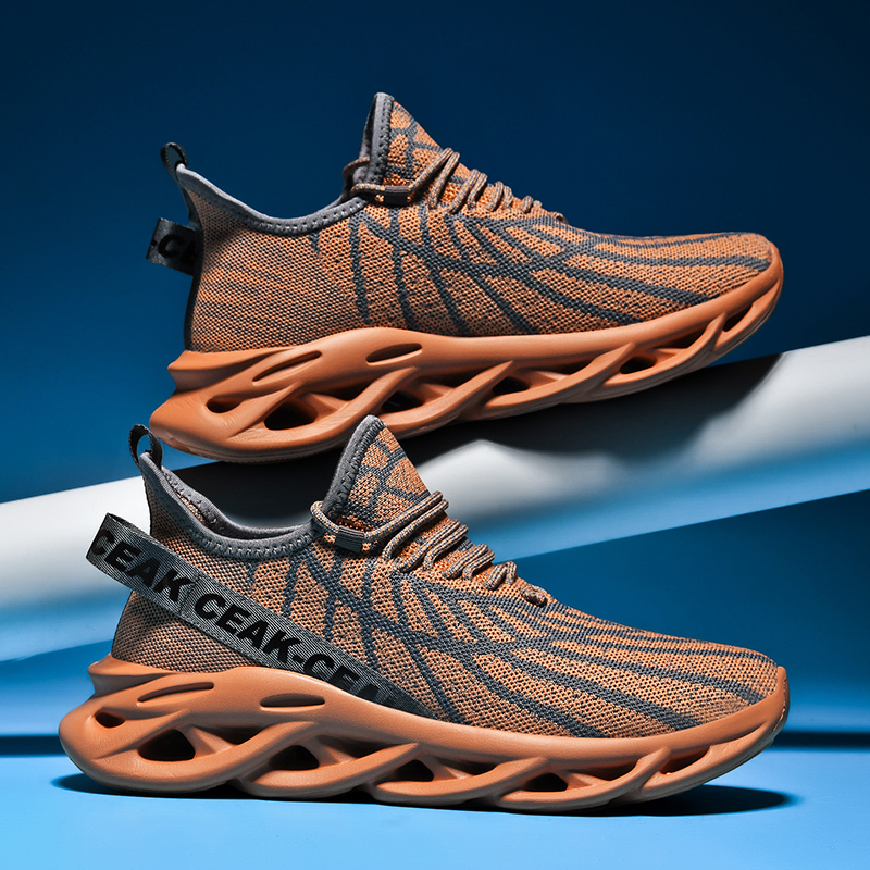 Men's Ortho Stretch Cushion Shoes - Ochre-SOFTSFEEL