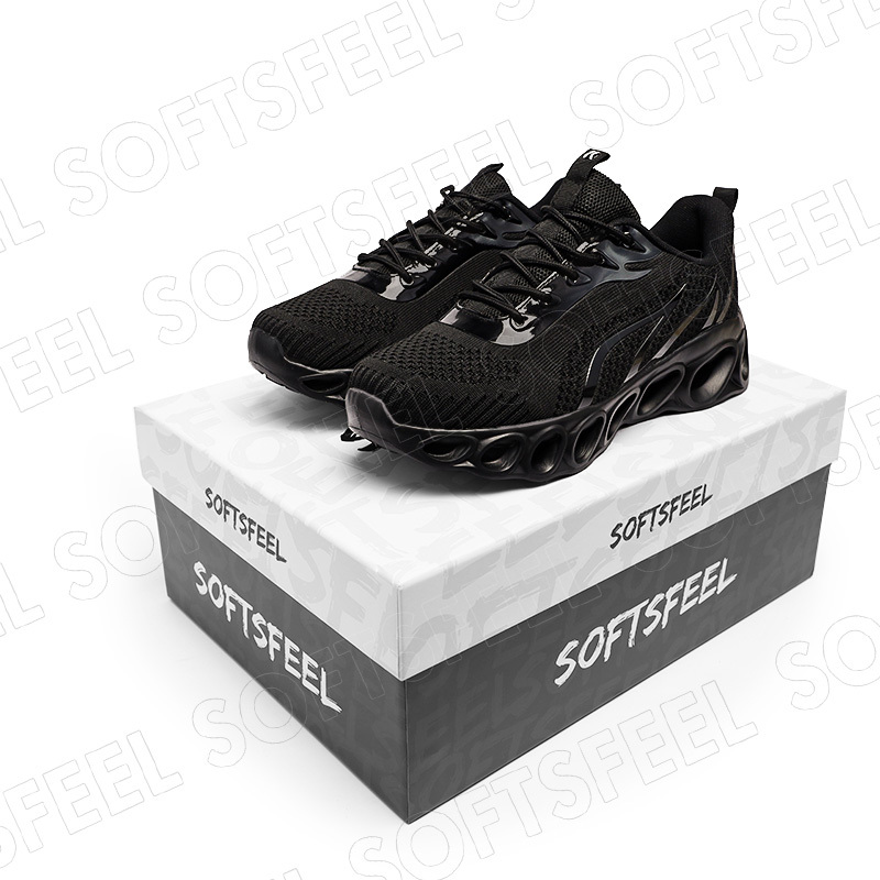 Softsfeel Men's Relieve Foot Pain Perfect Walking Shoes - Black-SOFTSFEEL