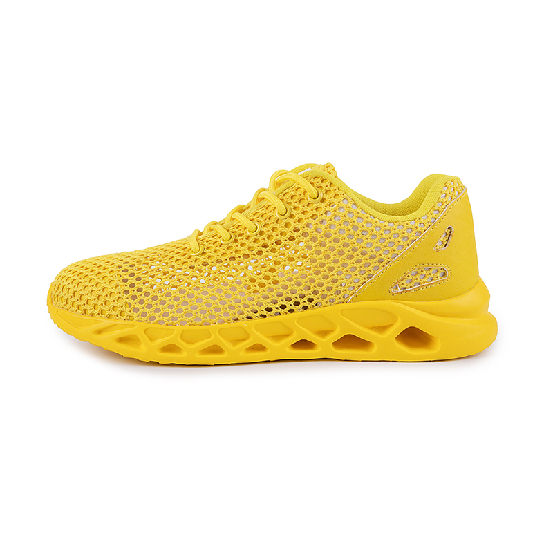 Softsfeel Men's Relieve Foot Pain Perfect Cushioning Walking Shoes-Yellow-SOFTSFEEL