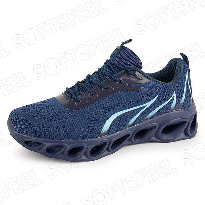 Softsfeel Men's Relieve Foot Pain Perfect Walking Shoes - Dark Blue-SOFTSFEEL