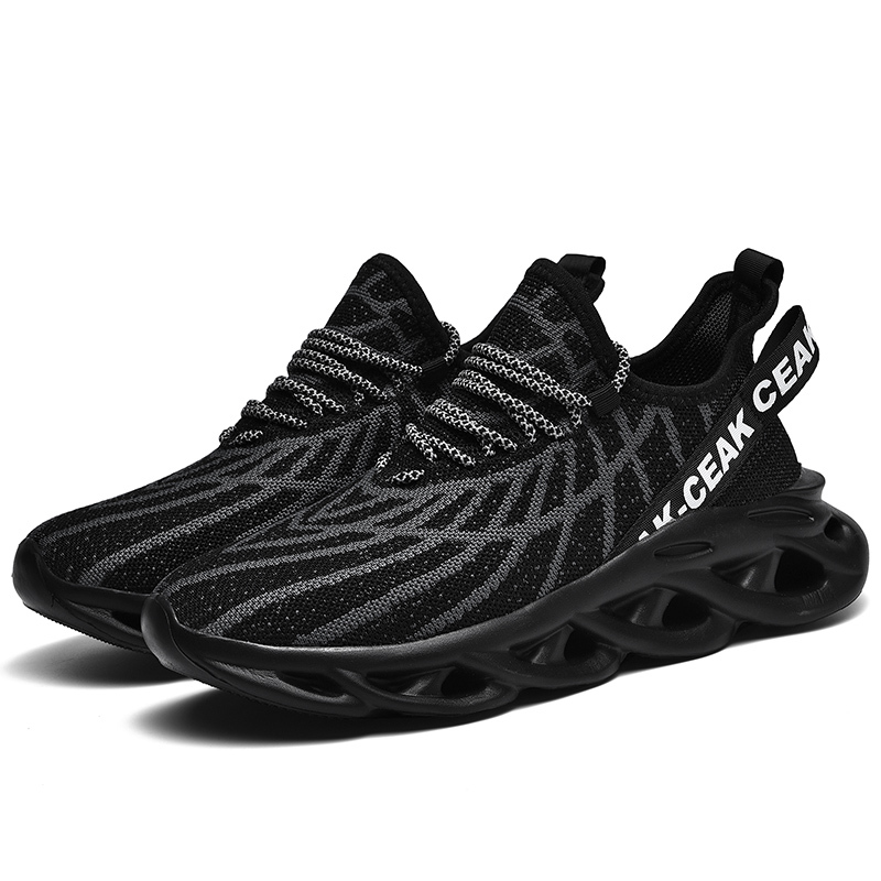 Men's Ortho Stretch Cushion Shoes - Black-SOFTSFEEL