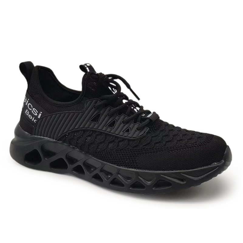 Softsfeel Men's AirCushion Shoes - Black-SOFTSFEEL