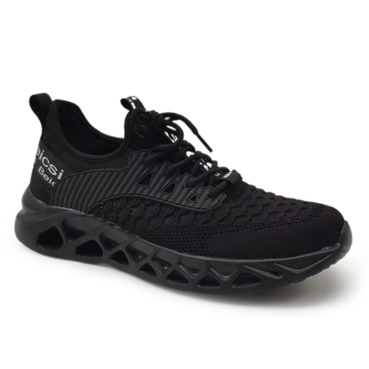 Softsfeel Men's AirCushion Shoes - Black-SOFTSFEEL