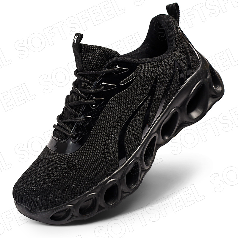 Softsfeel Men's Relieve Foot Pain Perfect Walking Shoes - Black-SOFTSFEEL