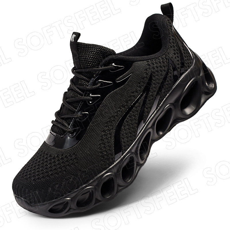 Softsfeel Men's Relieve Foot Pain Perfect Walking Shoes - Black-SOFTSFEEL