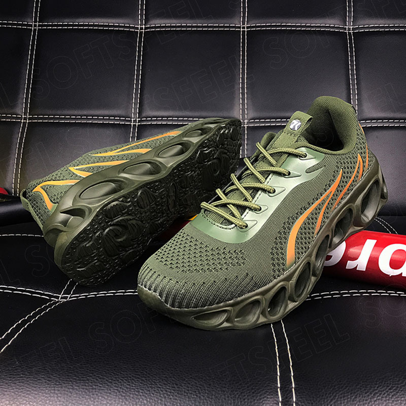 Softsfeel Men's Relieve Foot Pain Perfect Walking Shoes - Army Green-SOFTSFEEL
