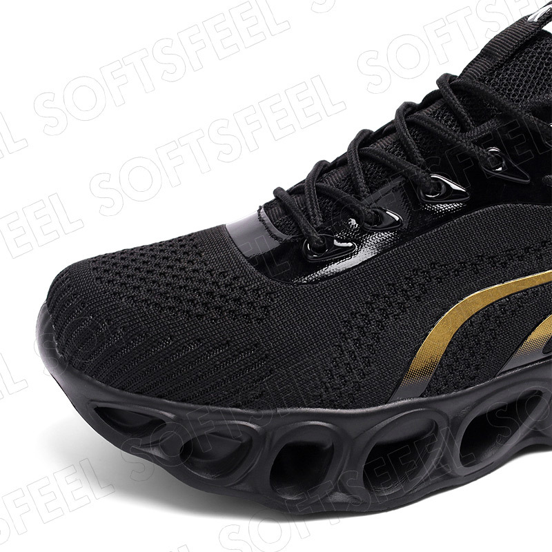 Softsfeel Women's Relieve Foot Pain Perfect Walking Shoes - Black Gold-SOFTSFEEL