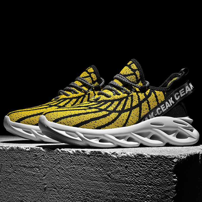 Women's Ortho Stretch Cushion Shoes - Black Yellow-SOFTSFEEL